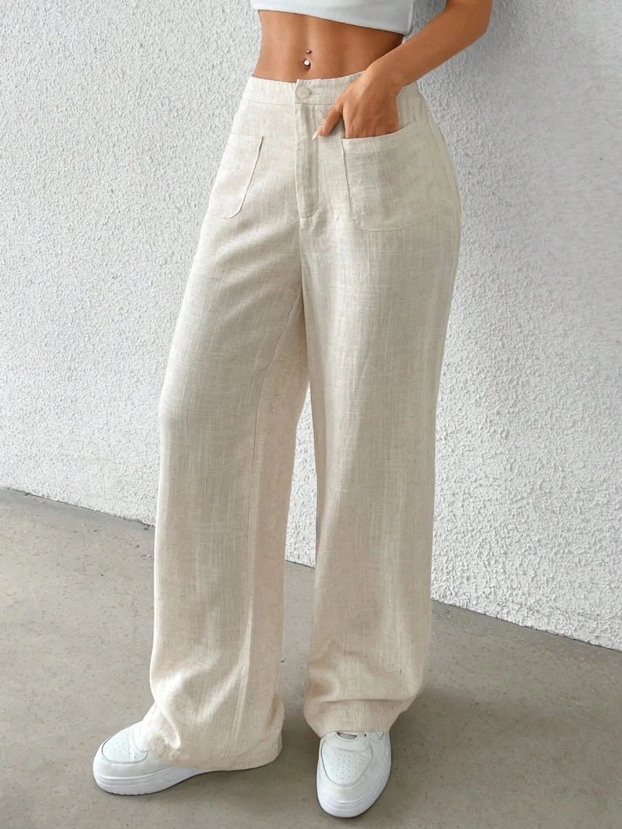 Wide - Leg Linen Pants - The PM Edit