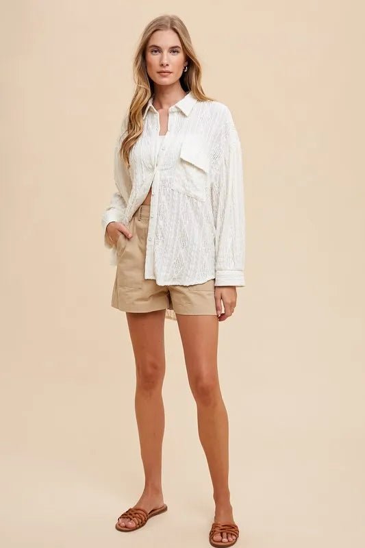 Button Down Drop Shoulder Shirt - The PM Edit