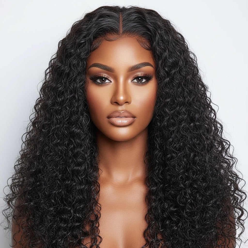 Water-Wave 13×6 Glueless HD Lace Front Wig – 200% Density Virgin Human Hair