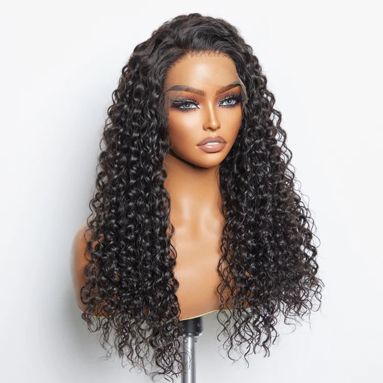Water-Wave 13×6 Glueless HD Lace Front Wig – 200% Density Virgin Human Hair