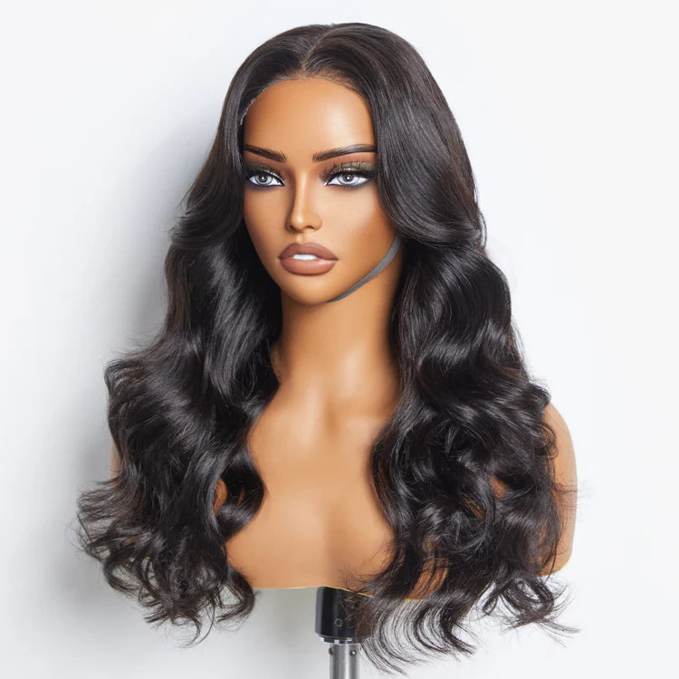 5"x5" Body Wave Wear & Go Glueless #1B Lace Closure Wig-100% Human Hair