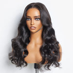 Load image into Gallery viewer, 18”-24″ Body-Wave Glueless Lace Closure Wig – 5×5, Natural Black, 100% Human Hair
