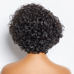 Load image into Gallery viewer, 8 inch Short Curly Pixie Cut 13"x4" Frontal Lace Wig Pre-Bleached Knots Brazilian Human Virgin Hair 150% Density
