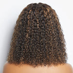 Load image into Gallery viewer, 14 inch 5"x5" Closure Lace Wig Kinky Curly Brazilian Human Virgin Hair 150% Density
