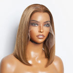Load image into Gallery viewer, 12 Inches 13"x4" #P4/27 Straight Bob Lace Frontal Wig-100% Human Hair
