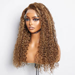 Load image into Gallery viewer, Pre-Plucked 13x4" Lace Front Water Wavy Highlight Wig Free Part 150% Density-100% Human Hair
