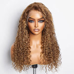 Load image into Gallery viewer, Pre-Plucked 13x4" Lace Front Water Wavy Highlight Wig Free Part 150% Density-100% Human Hair
