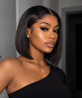 8 inch 5x5 HD lace front bob wig | 250% Density | 100% Human Hair