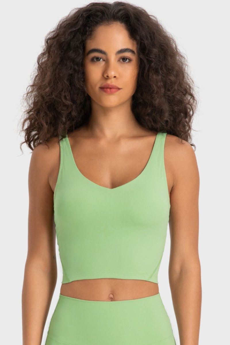 V-Neck Crop Sports Bra - The PM Edit