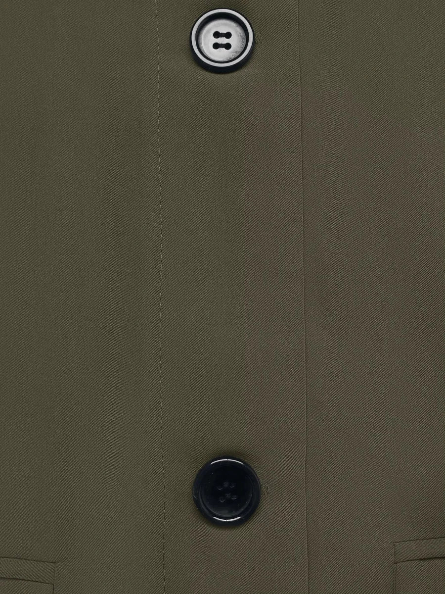 Contrast Collar Button Up Coat - The PM Edit