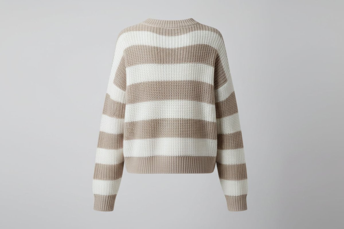 Striped Knit Pullover Sweater - The PM Edit