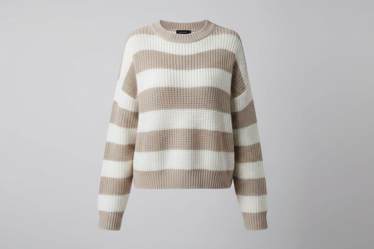 Striped Knit Pullover Sweater - The PM Edit