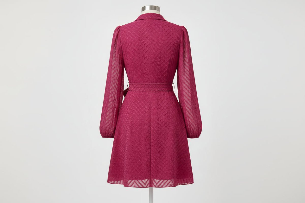 Long Sleeve Wrap Front Dress - The PM Edit