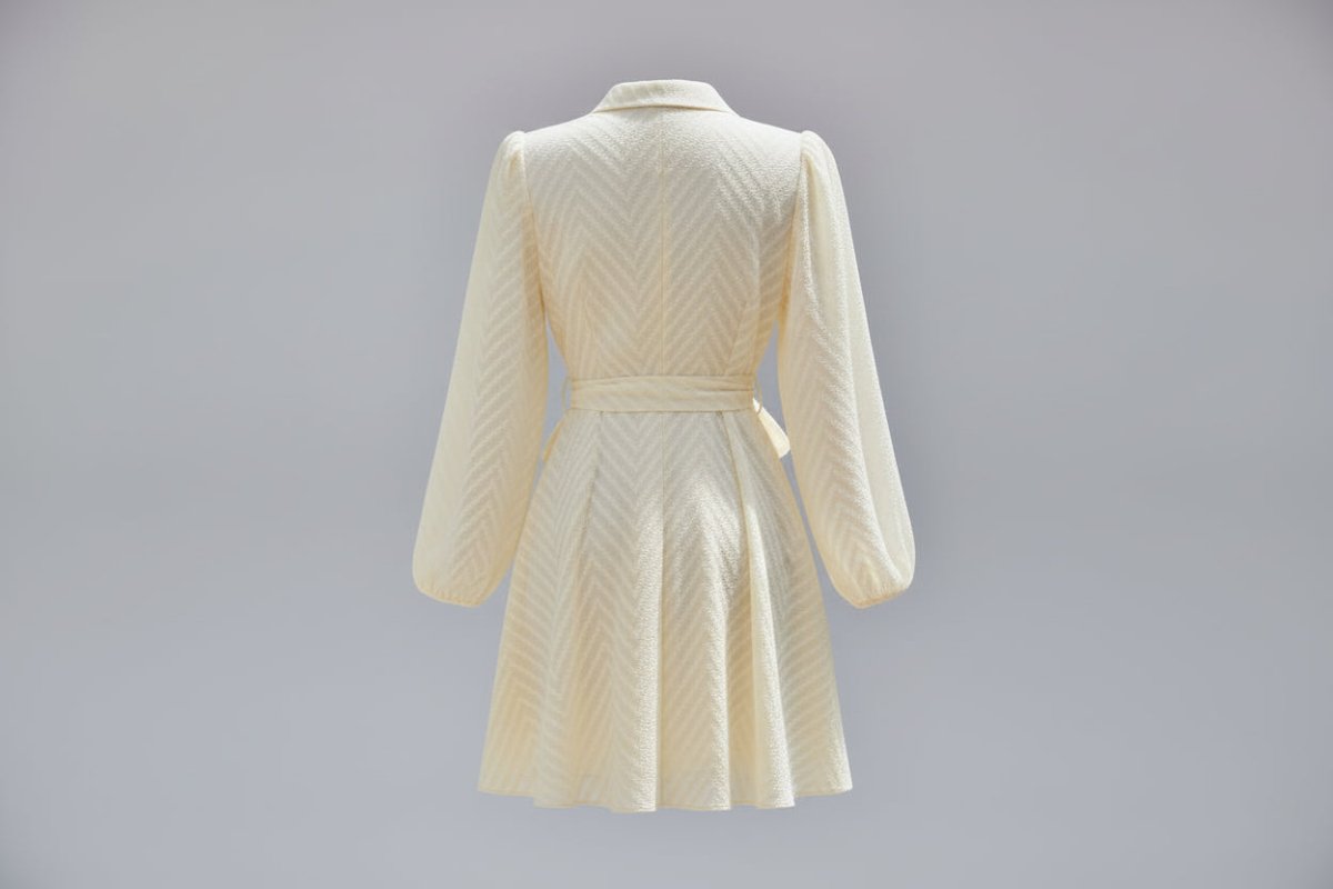 Long Sleeve Wrap Front Dress - The PM Edit