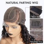 Load image into Gallery viewer, 10 inch Bouncy Left C Part Loose Wave Glueless Minimalist HD Lace Wig Ready To Go

