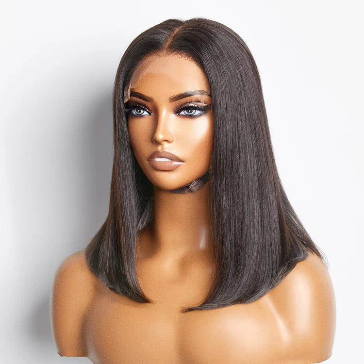 5x5 Glueless Lace Closure Bob Wig 180% Density Straight
