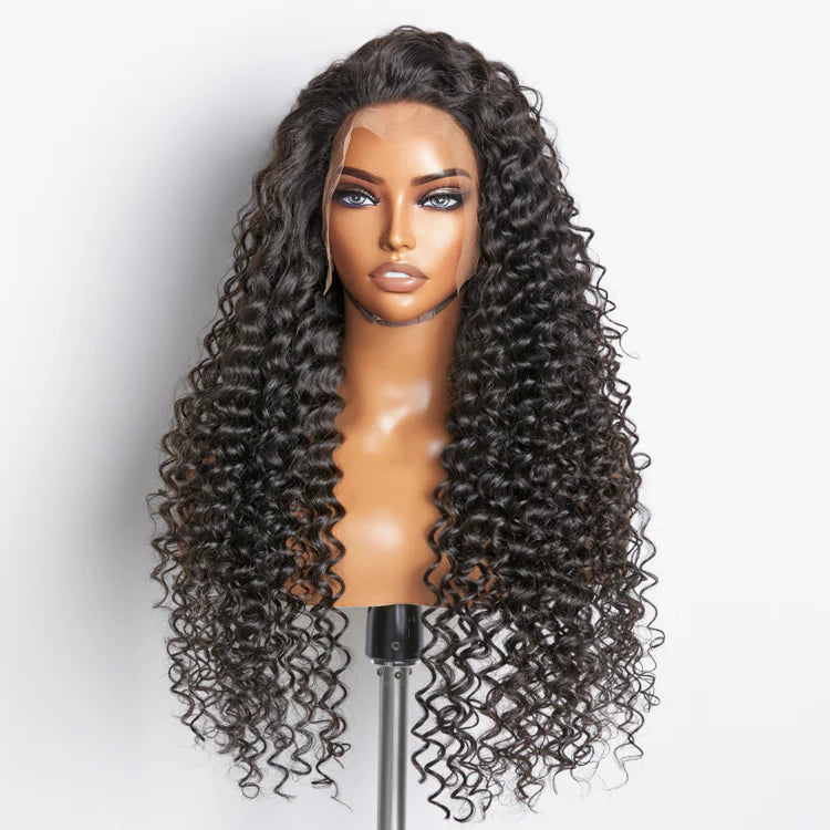 Deep‑Wave Glueless HD Lace Front Wig – 200% Density, 13×4 Full Frontal