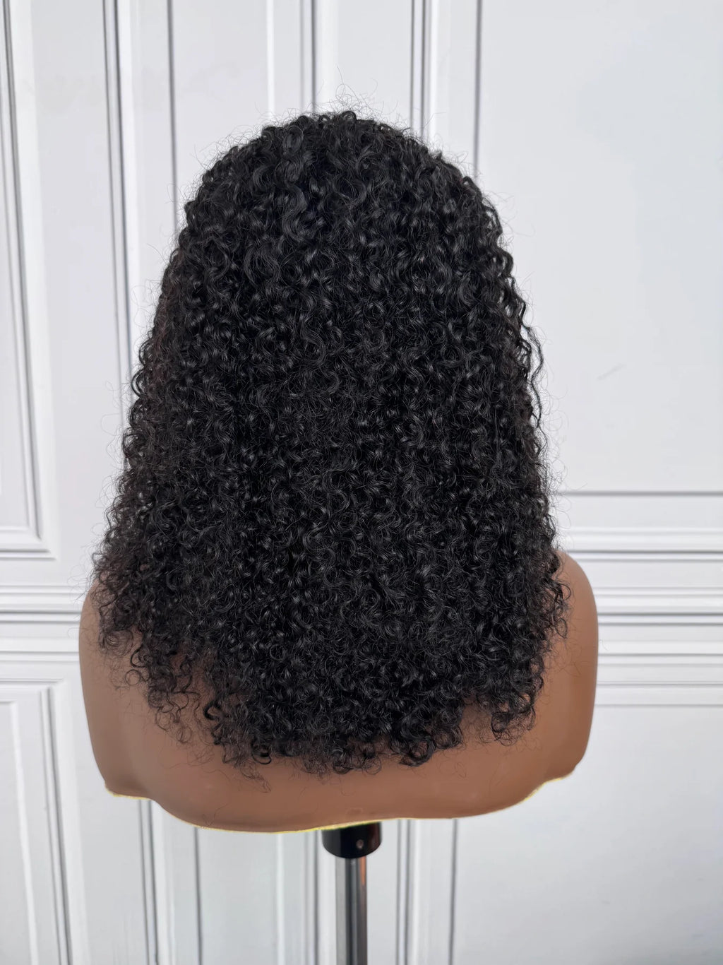 #1B Natural Black Burmese Curly Half Wig 180% Density