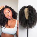 Load image into Gallery viewer, 16inch-22inch #1B Natural Black Messy Curly Half Wig 180% Density
