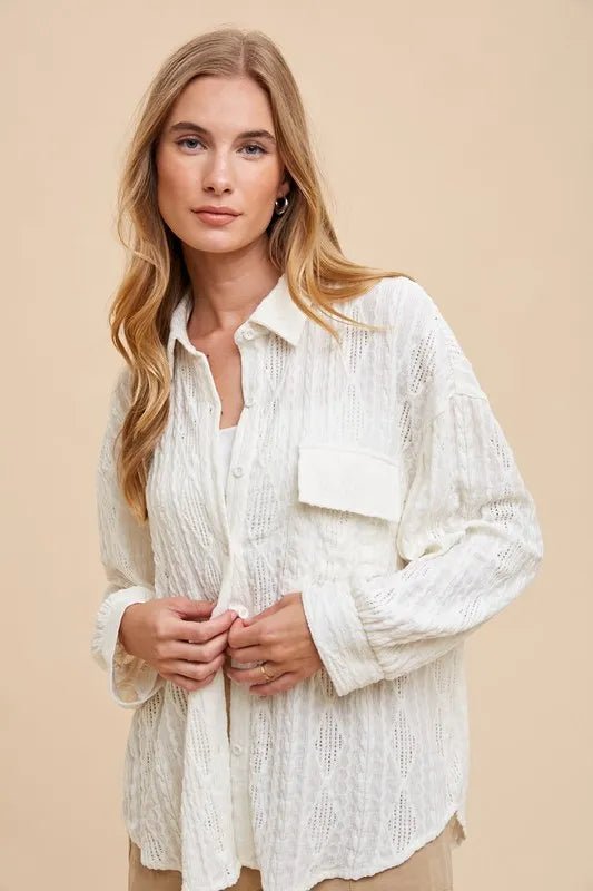 Button Down Drop Shoulder Shirt - The PM Edit