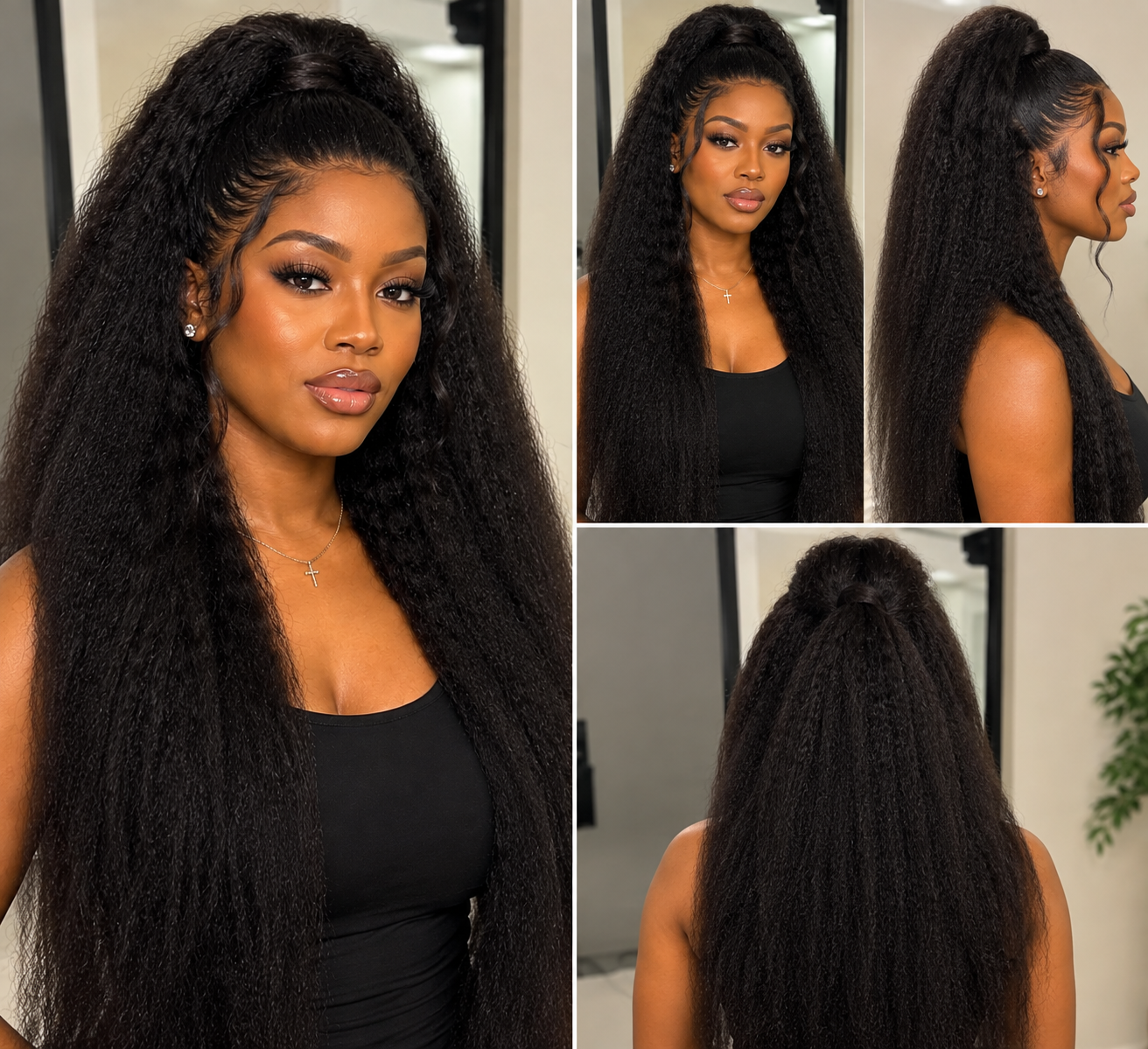 Kinky Straight 13x4 HD Lace Frontal Wig | 250% Density | 100% Human Hair