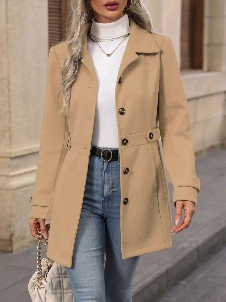 Button Up Long Sleeve Coat - The PM Edit