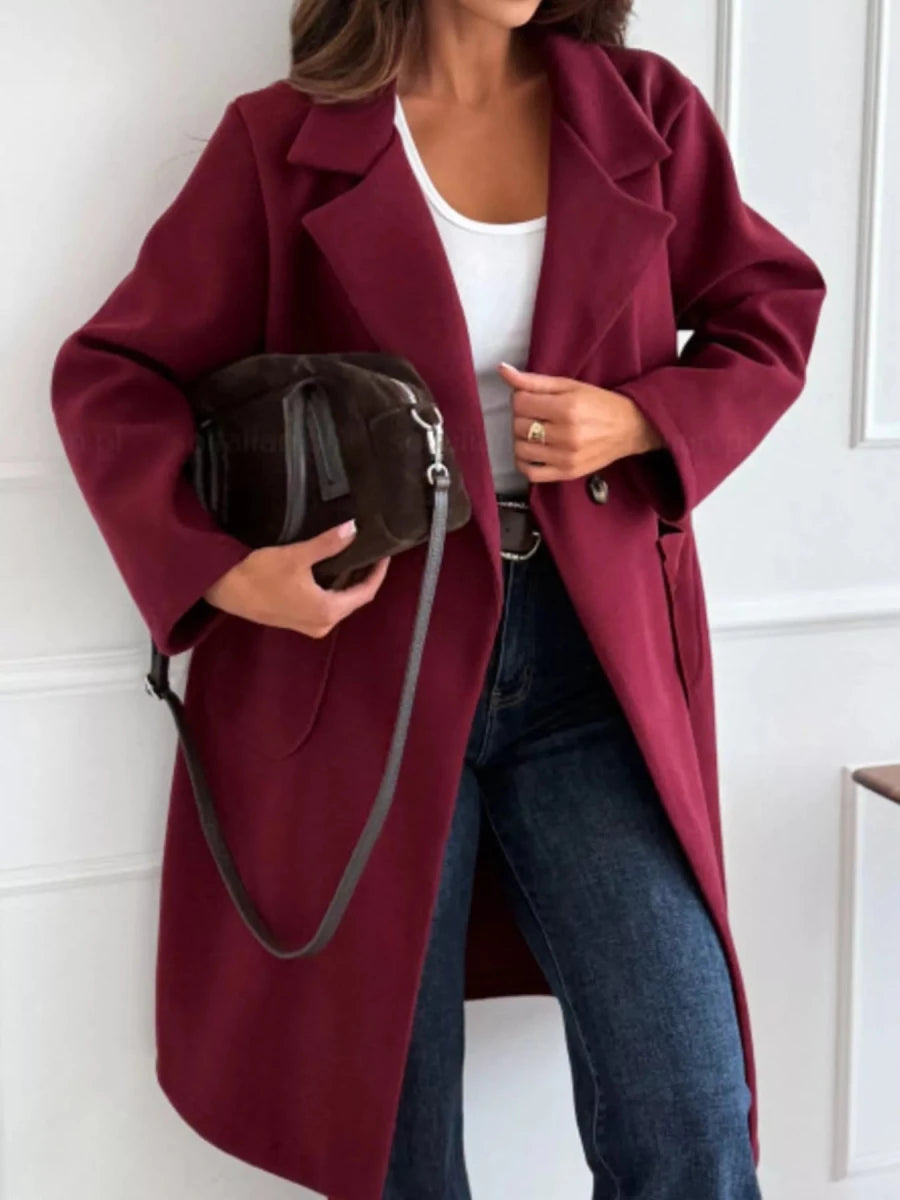 Long - Sleeve Single - Breasted Trench Coat - The PM Edit