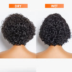 Load image into Gallery viewer, 8 inch Short Curly Pixie Cut 13"x4" Frontal Lace Wig Pre-Bleached Knots Brazilian Human Virgin Hair 150% Density
