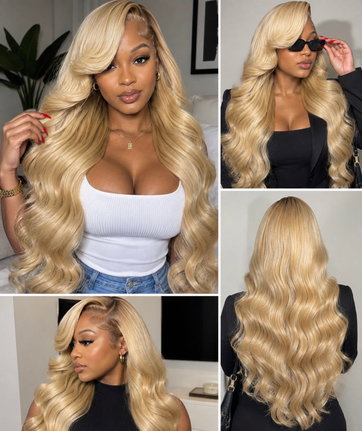 613 Blonde Body Wave Human Hair Wig | 13x6 HD Transparent Lace Frontal Wig |180% Density | 100% Human Hair