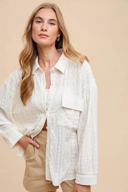 Button Down Drop Shoulder Shirt - The PM Edit