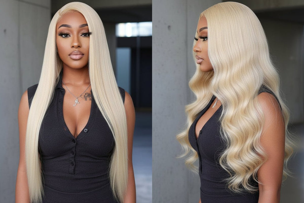 613 Blonde Short Bob Wig Straight | 13x4 Lace Front Bob Wig | 100% Human Hair - The PM Edit