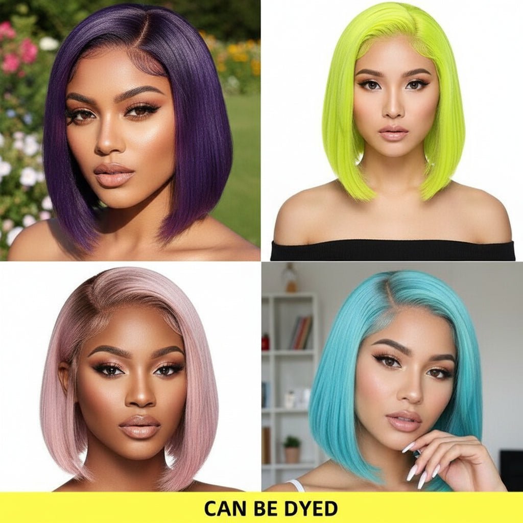 613 Blonde Short Bob Wig Straight | 13x4 Lace Front Bob Wig | 100% Human Hair - The PM Edit