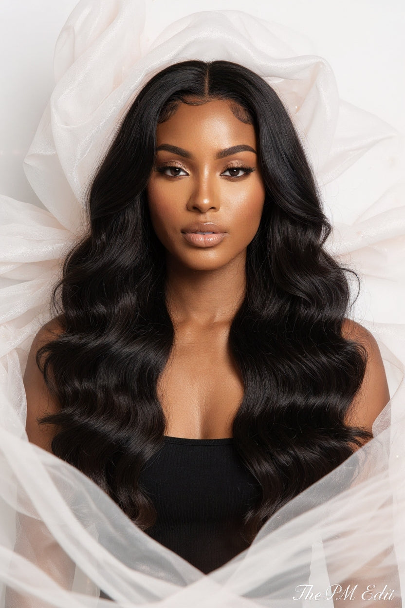 5"x5" Body Wave Wear & Go Glueless #1B Lace Closure Wig-100% Human Hair