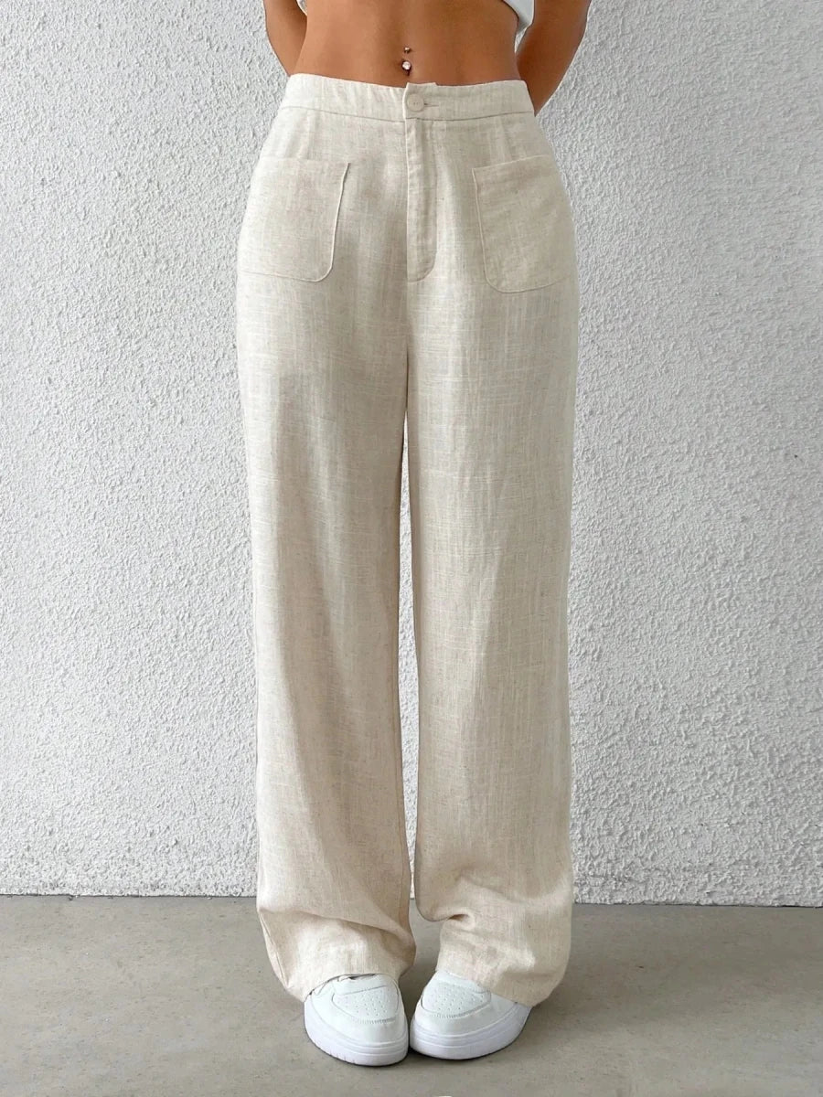 Wide - Leg Linen Pants - The PM Edit