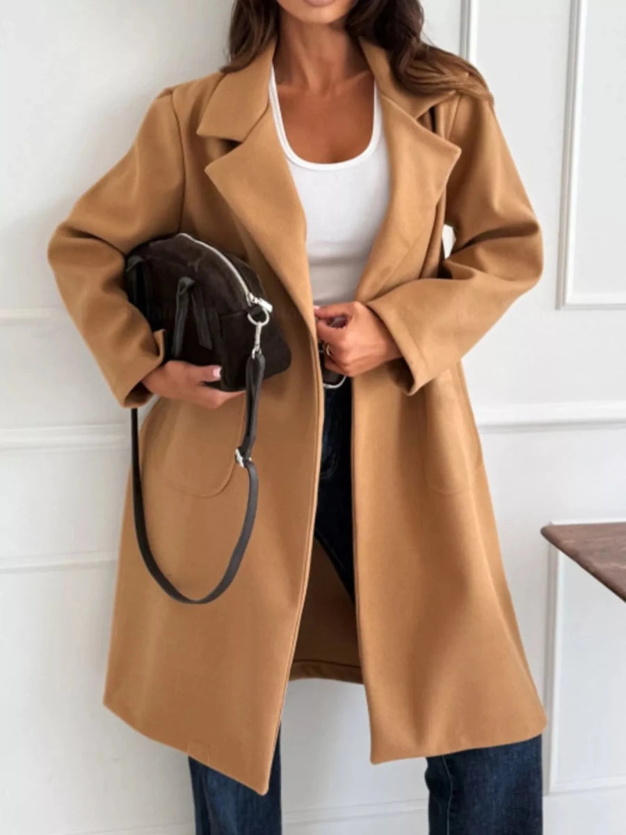 Long - Sleeve Single - Breasted Trench Coat - The PM Edit
