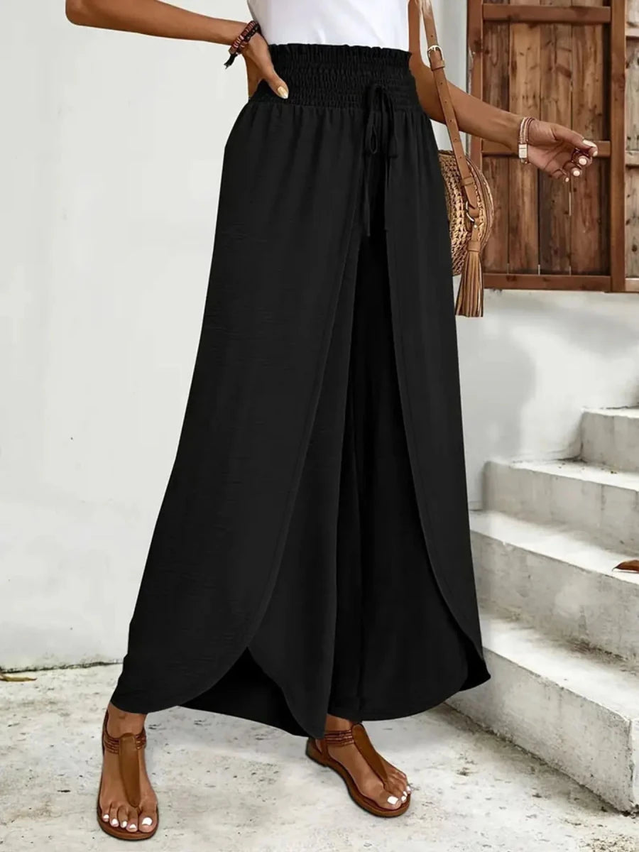 High - Waisted Side Slit Pants - The PM Edit