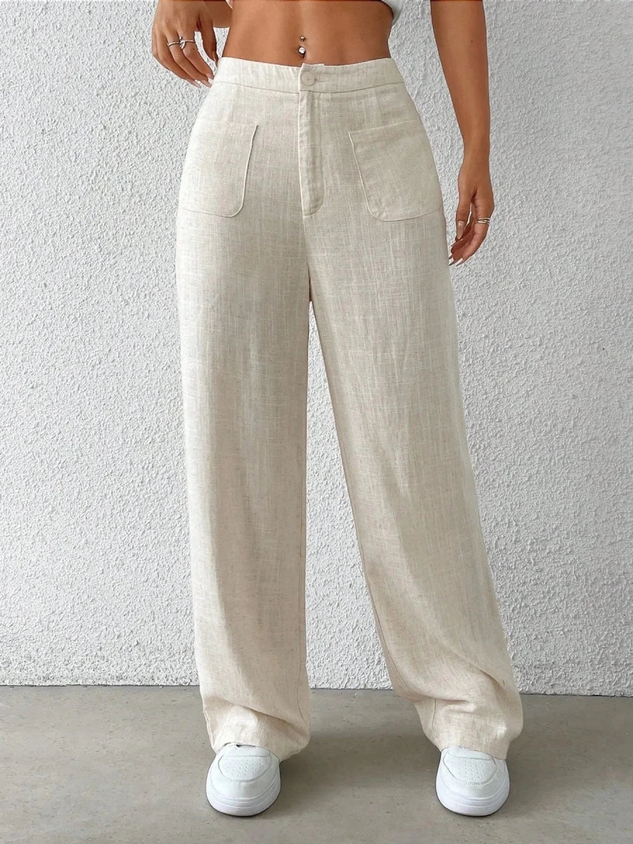 Wide - Leg Linen Pants - The PM Edit