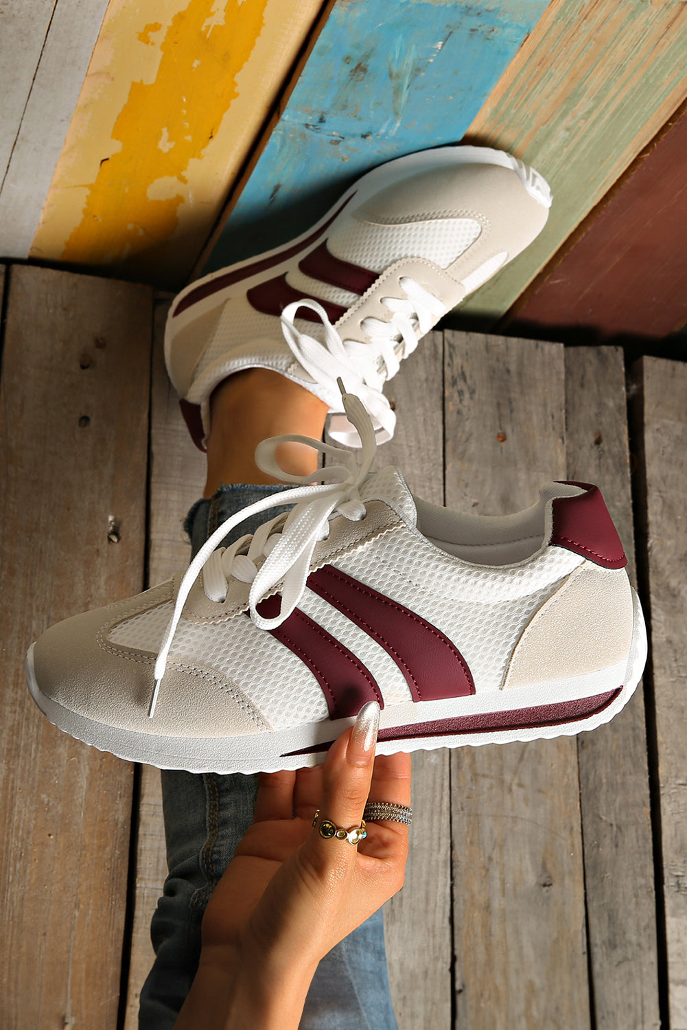 Vintage Double Stripe Retro Jogger Sneaker