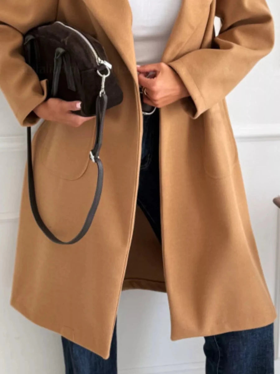 Long - Sleeve Single - Breasted Trench Coat - The PM Edit