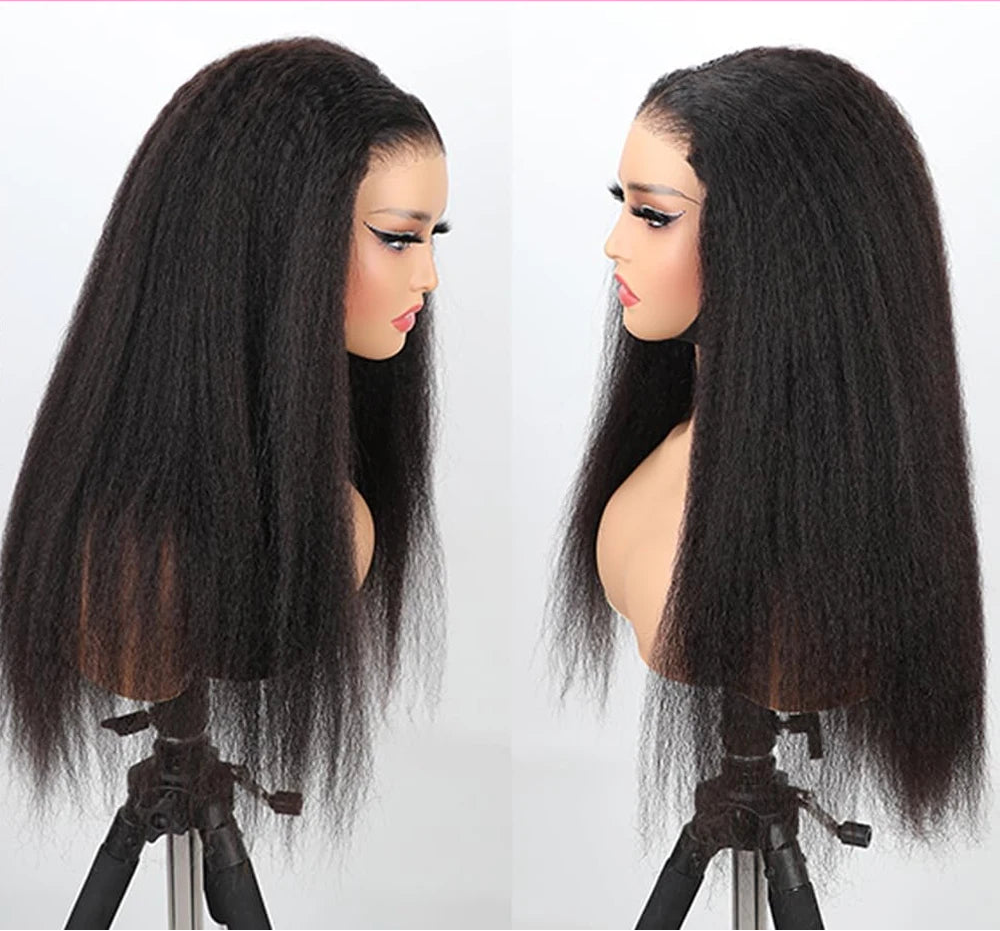 Kinky Straight 13x4 HD Lace Frontal Wig | 250% Density | 100% Human Hair