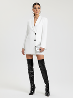 Load image into Gallery viewer, Black and White Women's Suit Jacket
