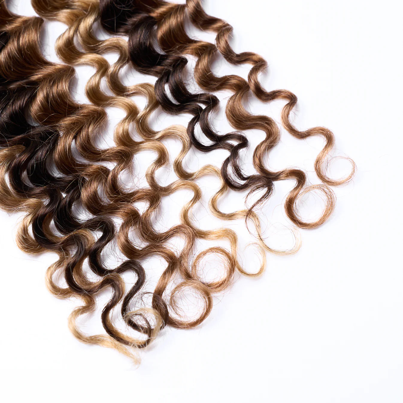 20inch Deep Wave Bulk Hair For Braiding #P4/27 Color/Boho Braids