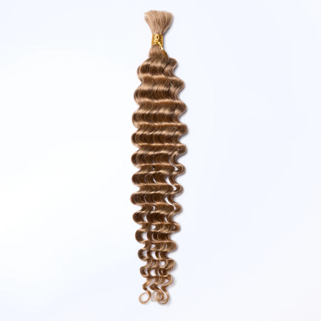 20inch Deep Wave Bulk Hair For Braiding #27 Color/Boho braids