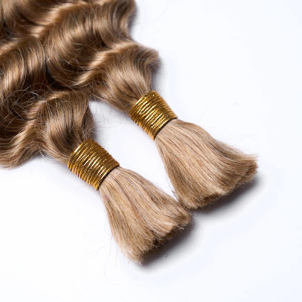 20inch Deep Wave Bulk Hair For Braiding #27 Color/Boho braids