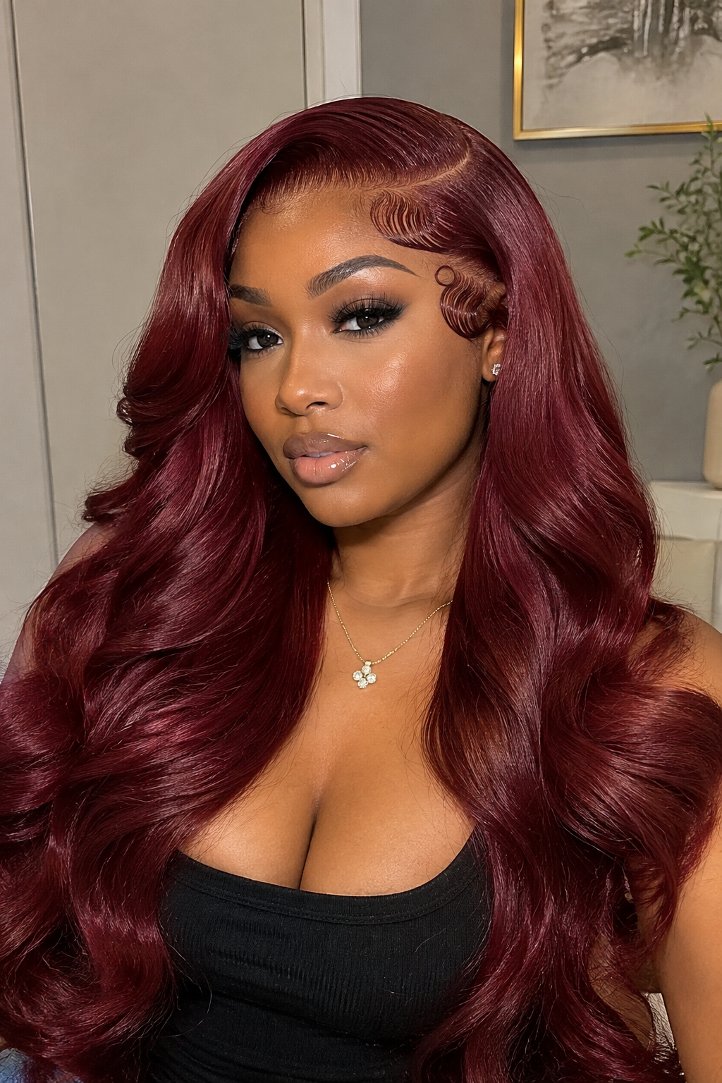 99J Burgundy Body Wave Lace Front Wig | 13x4 HD Lace | 180% & 250% Density | 100% Human Hair