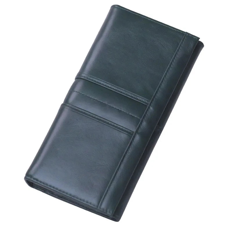 BLUE leather wallet on a white background