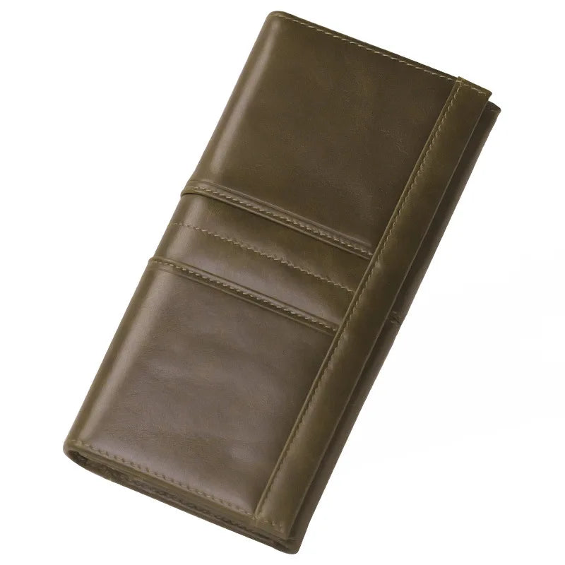 Brown leather wallet on a white background
