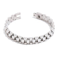 18K PVD Gold Plated Stainless Steel Chain Bracelet - Bold Geometric Link Unisex Wristwear, Non-Tarnish Waterproof Statement Jewelry (18cm & 21cm) | The PM Edit