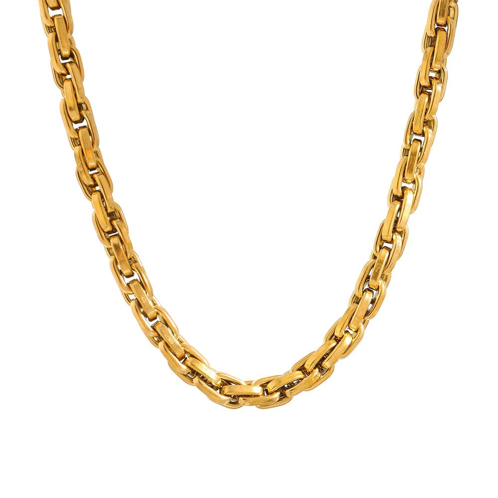 Double Link Chain Necklace & Bracelet | 18K Gold Plated Stainless Steel | The PM Edit