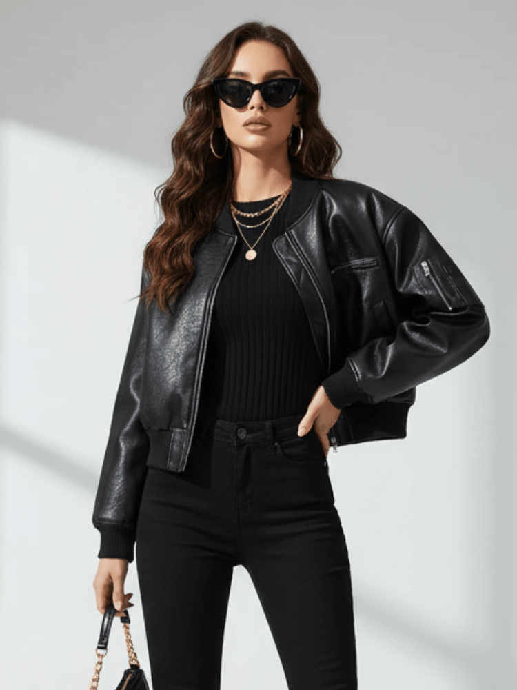 Retro - Style Zipper Jacket for Women - The PM Edit